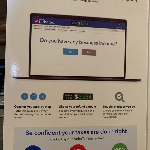 TurboTax 2019 Home & Business Mac and Windows Federal & State taxes. - Picture 3 of 5